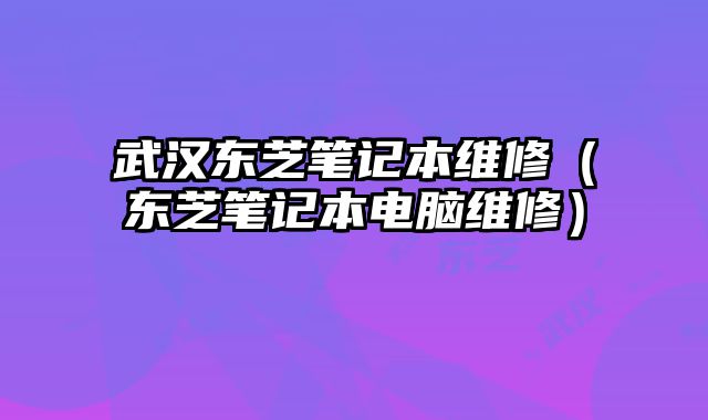 武漢東芝筆記本維修（東芝筆記本電腦維修）