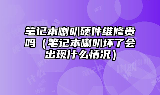 筆記本喇叭硬件維修貴嗎（筆記本喇叭壞了會(huì)出現(xiàn)什么情況）