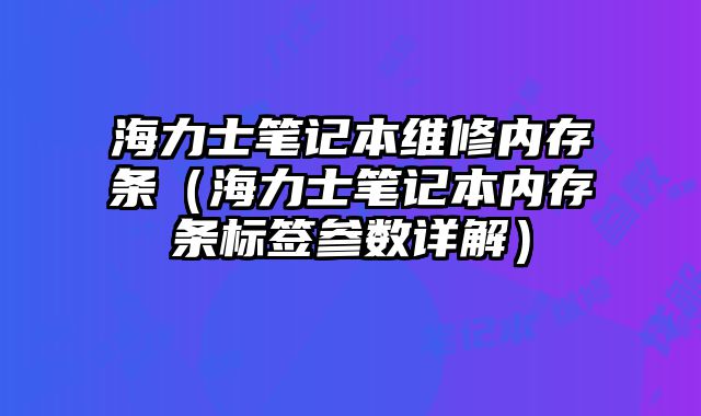 海力士筆記本維修內存條（海力士筆記本內存條標簽參數詳解）