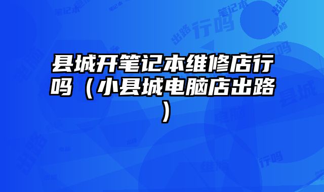 縣城開筆記本維修店行嗎（小縣城電腦店出路）