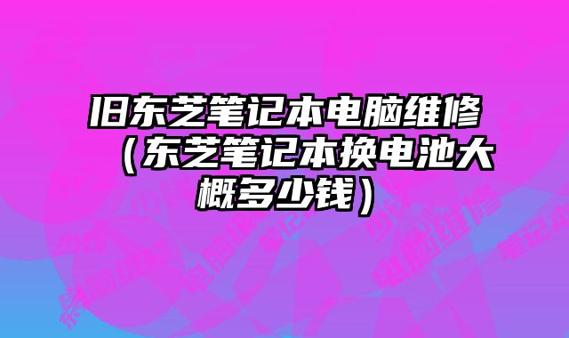 舊東芝筆記本電腦維修（東芝筆記本換電池大概多少錢）