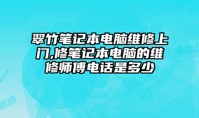 翠竹筆記本電腦維修上門,修筆記本電腦的維修師傅電話是多少