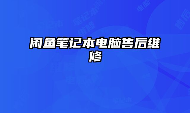 閑魚筆記本電腦售后維修