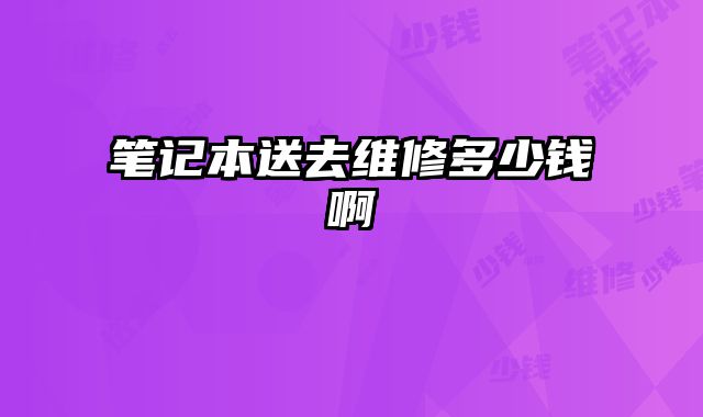 筆記本送去維修多少錢啊