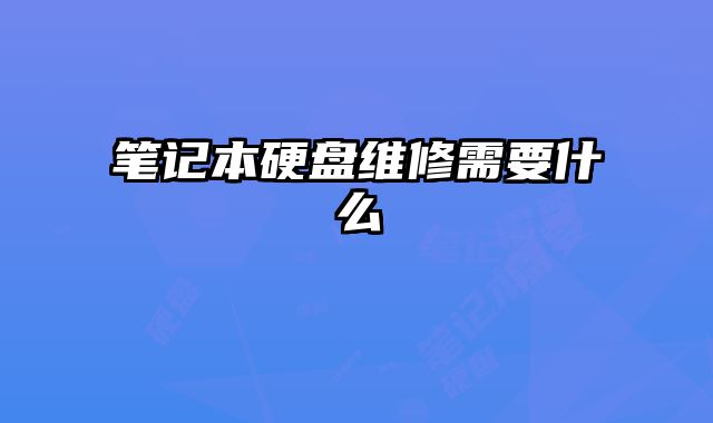 筆記本硬盤維修需要什么