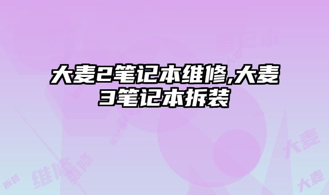大麥2筆記本維修,大麥3筆記本拆裝
