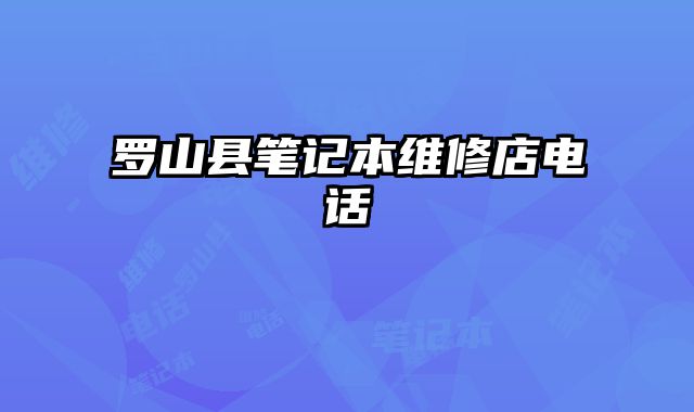 羅山縣筆記本維修店電話