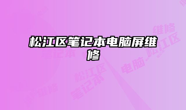 松江區(qū)筆記本電腦屏維修