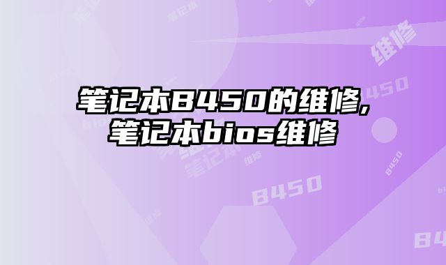 筆記本B450的維修,筆記本bios維修