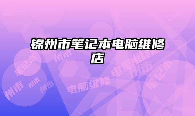 錦州市筆記本電腦維修店