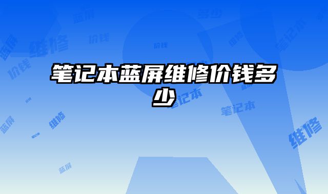 筆記本藍(lán)屏維修價(jià)錢多少