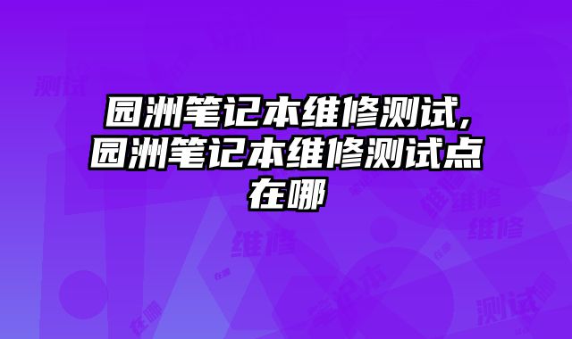 園洲筆記本維修測試,園洲筆記本維修測試點(diǎn)在哪