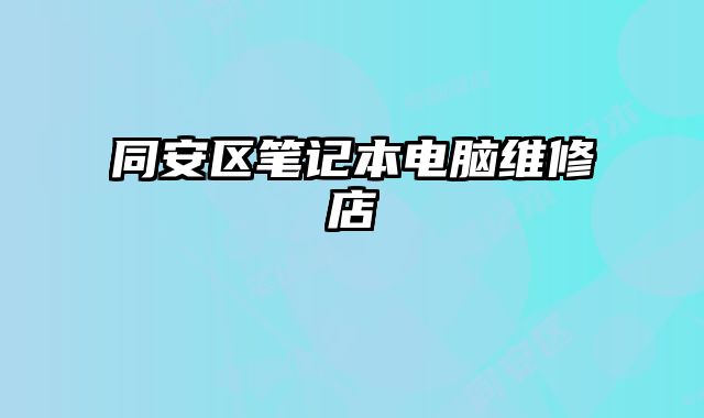 同安區筆記本電腦維修店