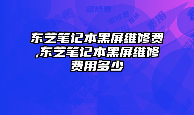 東芝筆記本黑屏維修費(fèi),東芝筆記本黑屏維修費(fèi)用多少
