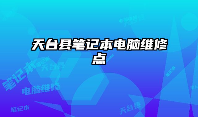 天臺縣筆記本電腦維修點