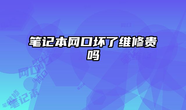筆記本網口壞了維修貴嗎