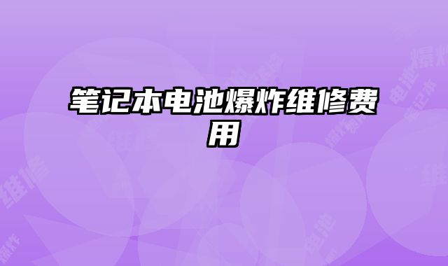 筆記本電池爆炸維修費用