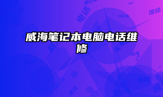 威海筆記本電腦電話維修