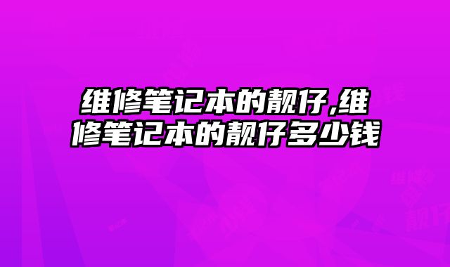 維修筆記本的靚仔,維修筆記本的靚仔多少錢