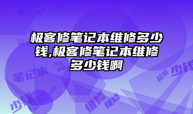 極客修筆記本維修多少錢,極客修筆記本維修多少錢啊