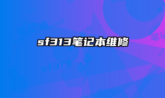 sf313筆記本維修