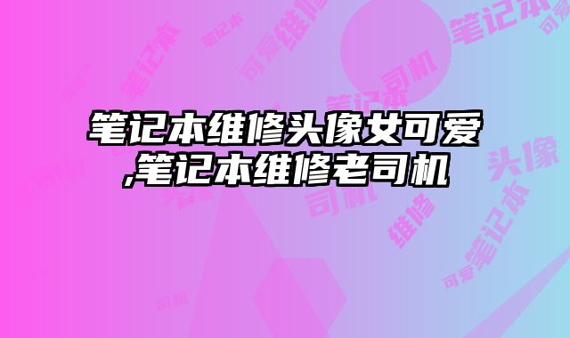 筆記本維修頭像女可愛,筆記本維修老司機