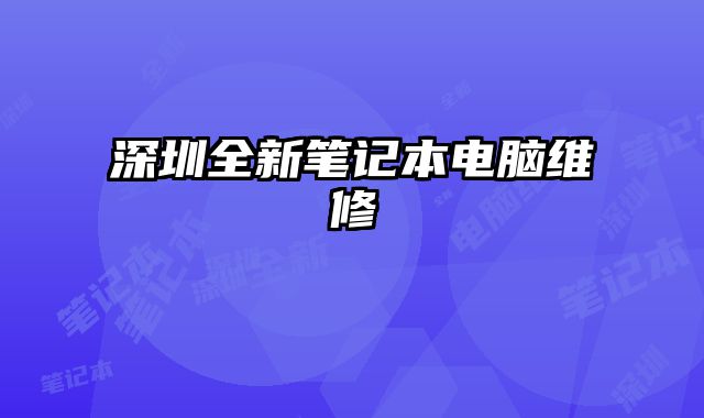 深圳全新筆記本電腦維修