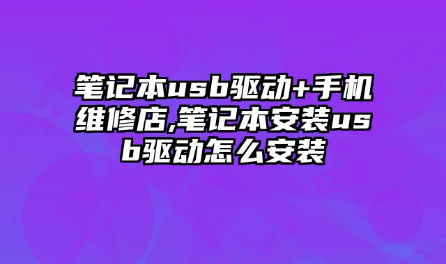 筆記本usb驅(qū)動(dòng)+手機(jī)維修店,筆記本安裝usb驅(qū)動(dòng)怎么安裝