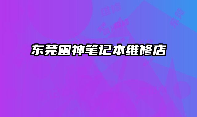 東莞雷神筆記本維修店