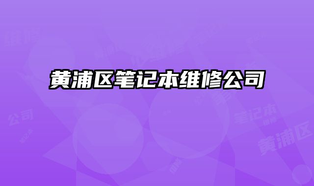 黃浦區筆記本維修公司