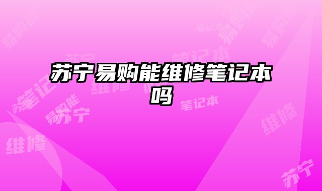 蘇寧易購能維修筆記本嗎