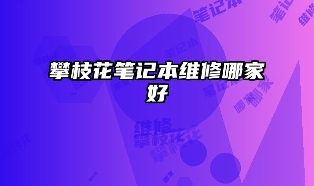 攀枝花筆記本維修哪家好