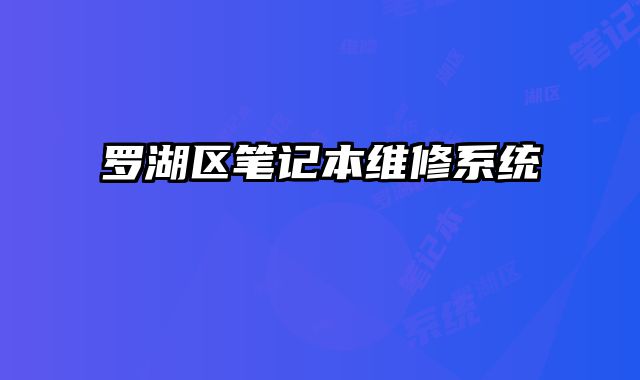 羅湖區筆記本維修系統