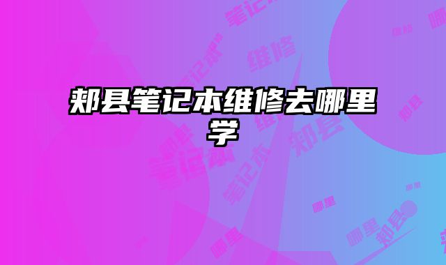 郟縣筆記本維修去哪里學
