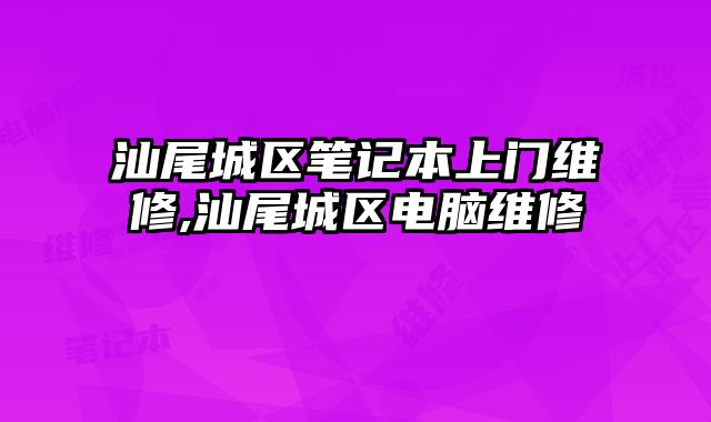 汕尾城區筆記本上門維修,汕尾城區電腦維修