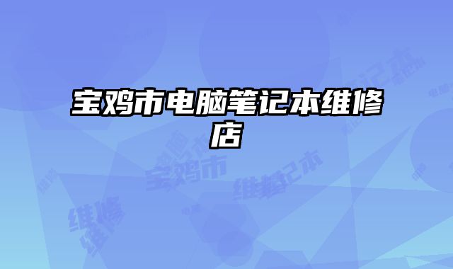 寶雞市電腦筆記本維修店