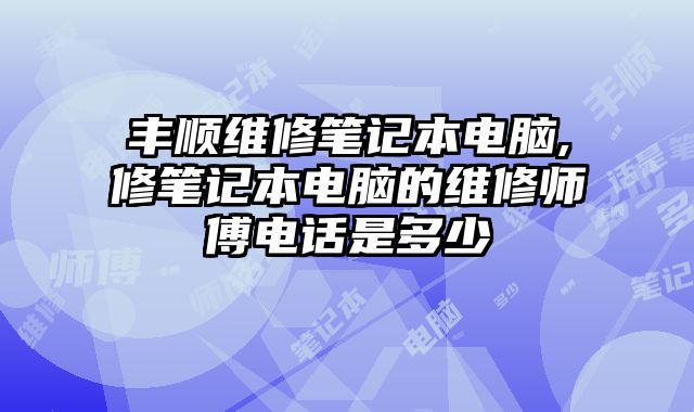 豐順維修筆記本電腦,修筆記本電腦的維修師傅電話是多少
