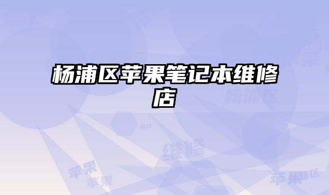 楊浦區蘋果筆記本維修店