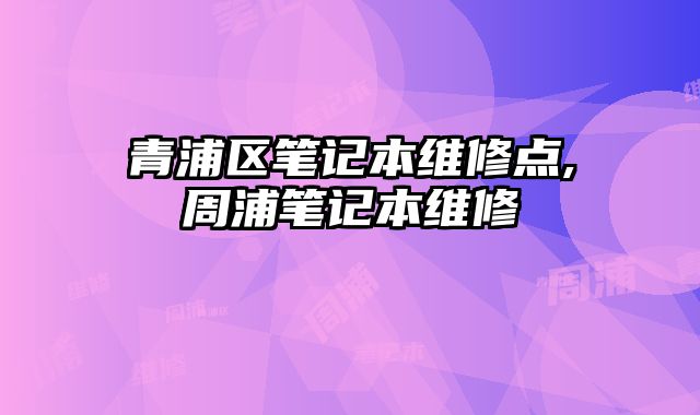青浦區筆記本維修點,周浦筆記本維修