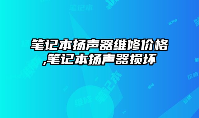 筆記本揚聲器維修價格,筆記本揚聲器損壞