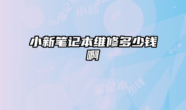 小新筆記本維修多少錢啊