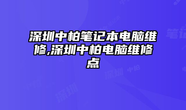 深圳中柏筆記本電腦維修,深圳中柏電腦維修點