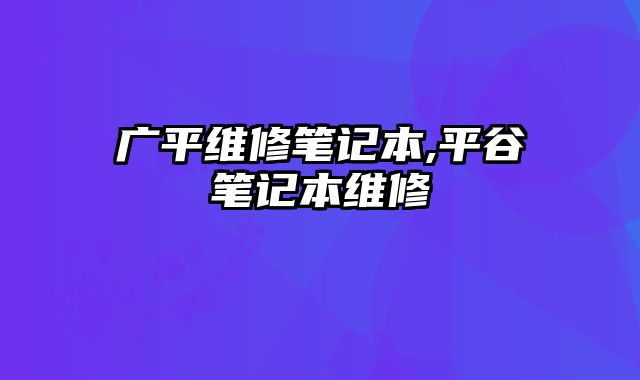 廣平維修筆記本,平谷筆記本維修