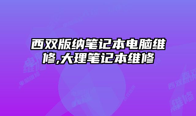 西雙版納筆記本電腦維修,大理筆記本維修