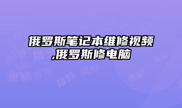 俄羅斯筆記本維修視頻,俄羅斯修電腦
