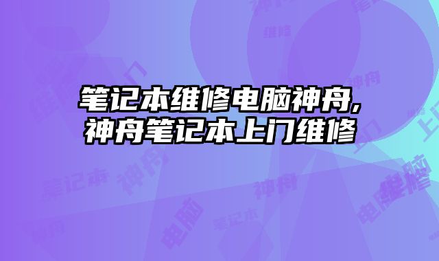 筆記本維修電腦神舟,神舟筆記本上門維修