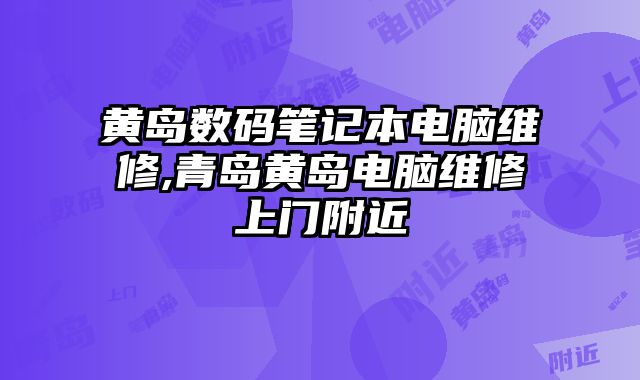 黃島數(shù)碼筆記本電腦維修,青島黃島電腦維修上門附近